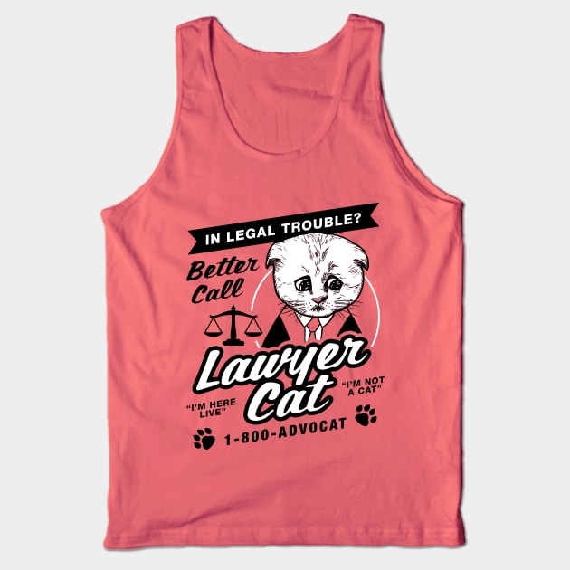 Lawyer Cat Tank Top by dumbshirts